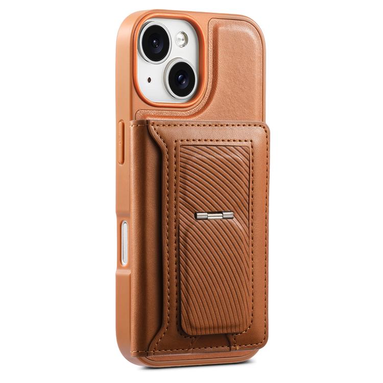 For iPhone 15 Plus CaseNeo Retro Hinge Folding Wallet Magnetic Back Phone Case