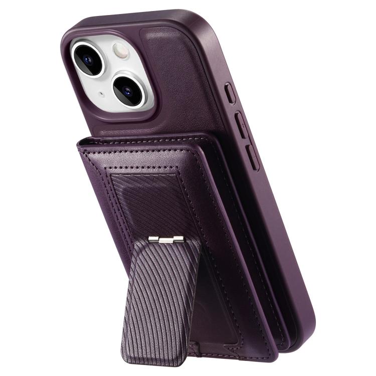 For iPhone 15 Plus CaseNeo Retro Hinge Folding Wallet Magnetic Back Phone Case