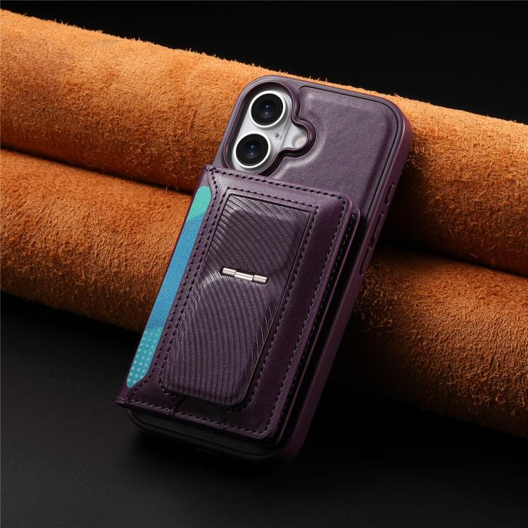 For iPhone 15 Plus CaseNeo Retro Hinge Folding Wallet Magnetic Back Phone Case