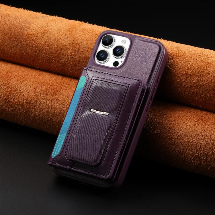 For iPhone 15 Pro Max CaseNeo Retro Hinge Folding Wallet Magnetic Back Phone Case