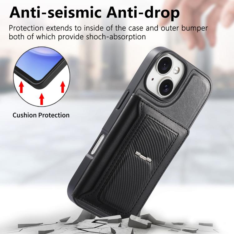 For iPhone 14 CaseNeo Retro Hinge Folding Wallet Magnetic Back Phone Case