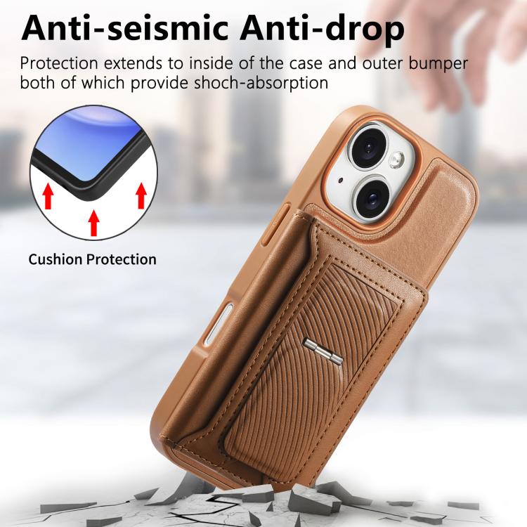 For iPhone 14 CaseNeo Retro Hinge Folding Wallet Magnetic Back Phone Case