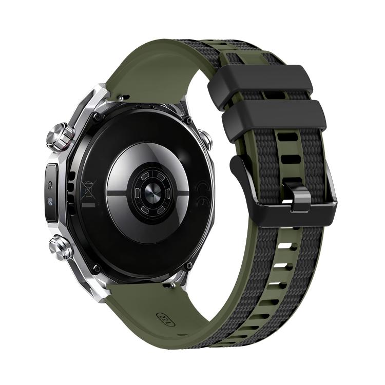 For Huawei Watch GT 5 46mm Spring Bar Style PC Watch Case Integrated Two Color Silicone Watch Band