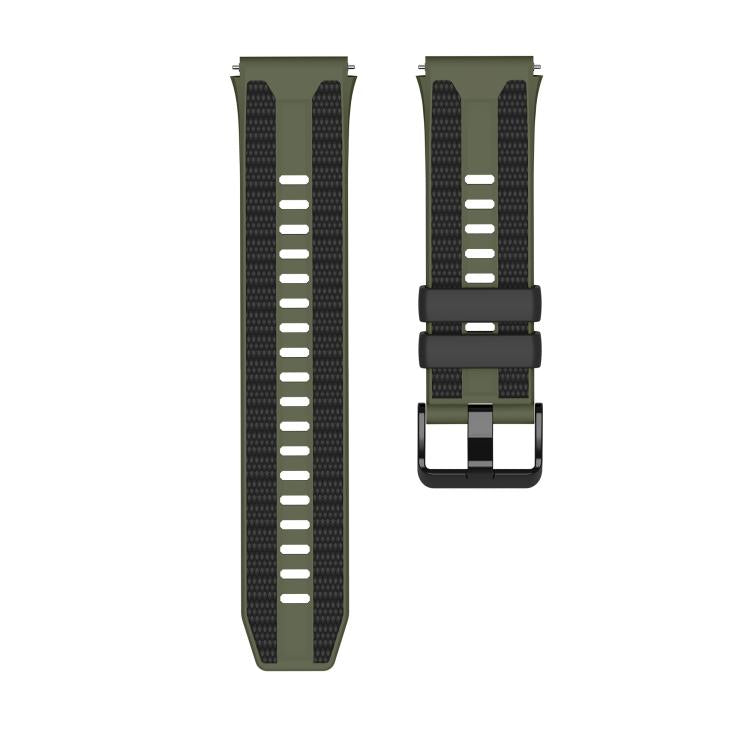 For Huawei Watch GT 6 46mm Spring Bar Style PC Watch Case Integrated Two Color Silicone Watch Band