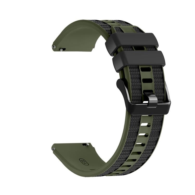 For Huawei Watch 4 Spring Bar Style PC Watch Case Integrated Two Color Silicone Watch Band