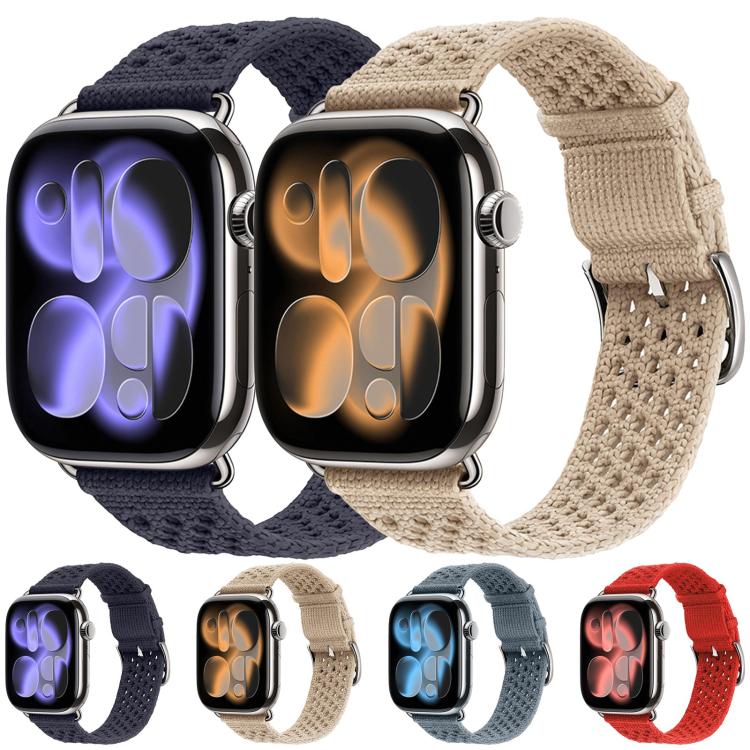 For Apple Watch 46mm / 49mm / 45mm / 44mm Openwork Knitted Weaving Watch Band