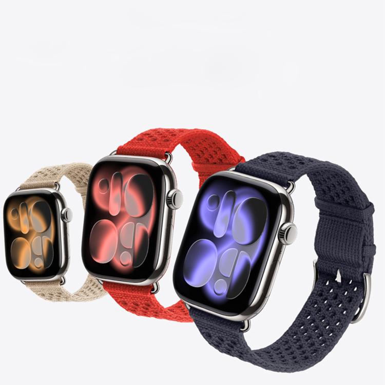 For Apple Watch 46mm / 49mm / 45mm / 44mm Openwork Knitted Weaving Watch Band