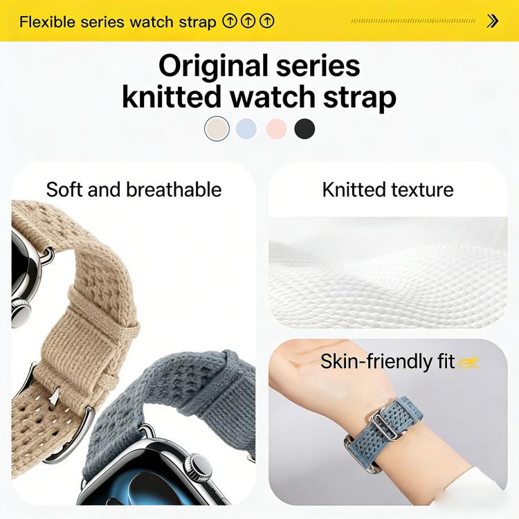 For Apple Watch 46mm / 49mm / 45mm / 44mm Openwork Knitted Weaving Watch Band