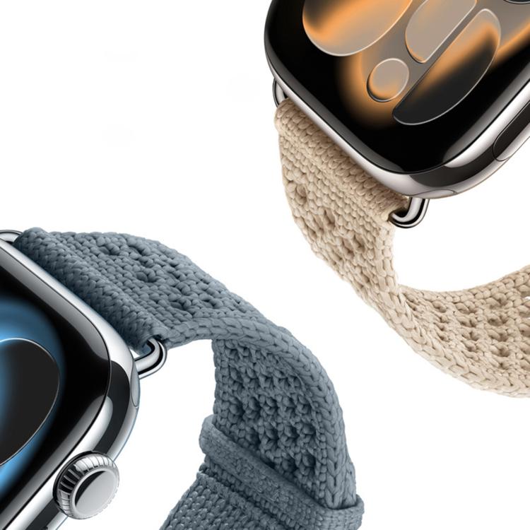 For Apple Watch 46mm / 49mm / 45mm / 44mm Openwork Knitted Weaving Watch Band