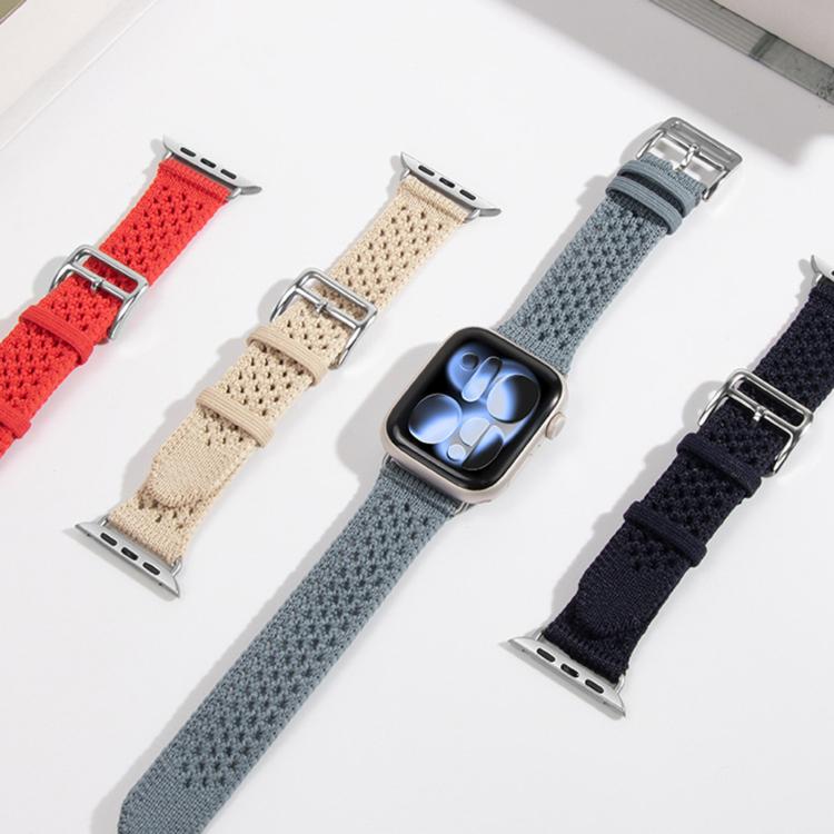 For Apple Watch 42mm / 41mm / 40mm / 38mm Openwork Knitted Weaving Watch Band