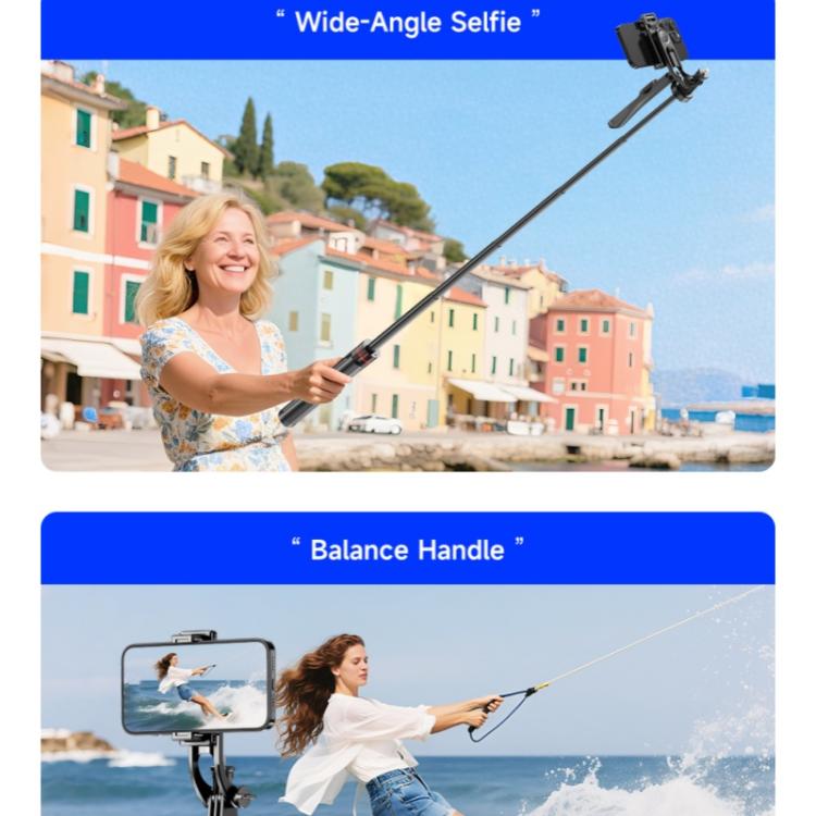 F06 Travel 1300mm Extendable Automatic Tripod One-Touch Deploy Selfie Stick Holder
