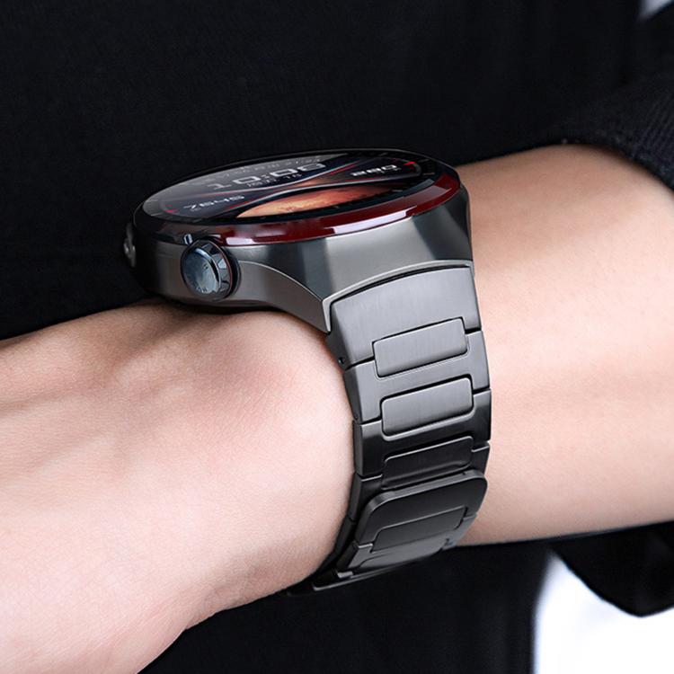 For Huawei Watch 4 Pro Press Button Interface Magnetic I-Shaped Stainless Steel Watch Band