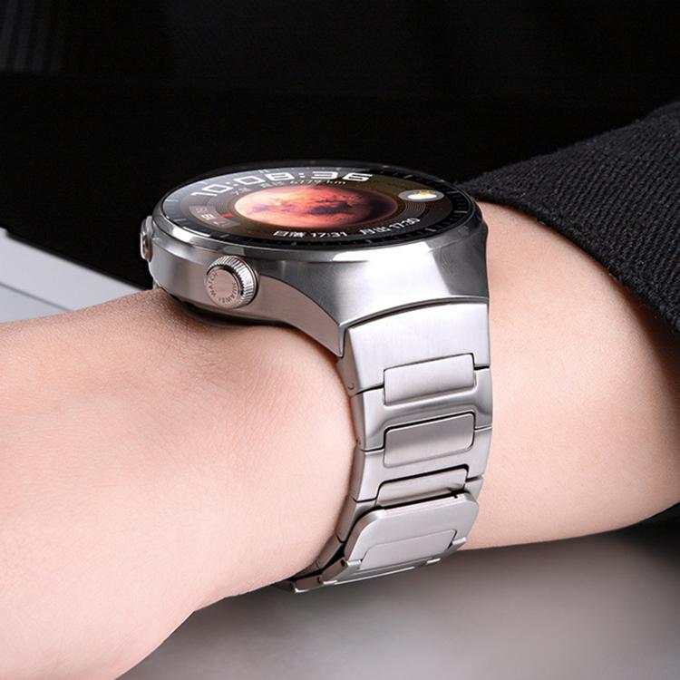 For Huawei Watch 4 Pro Press Button Interface Magnetic I-Shaped Stainless Steel Watch Band