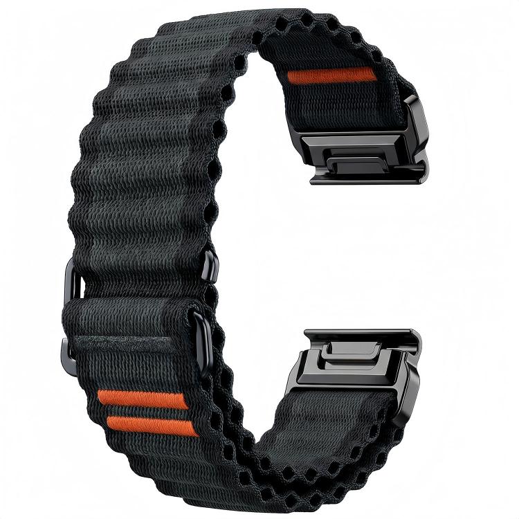 For Gamin 26mm Ocean Wave Texture Nylon Watch Band