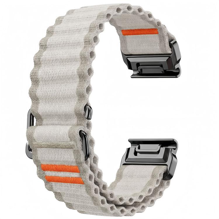 For Gamin 22mm Ocean Wave Texture Nylon Watch Band