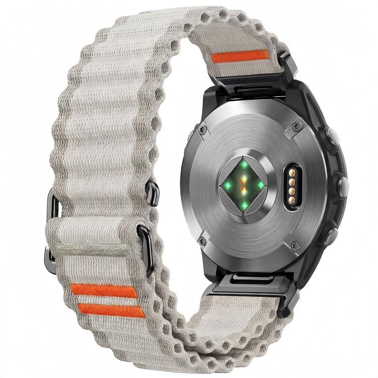 For Gamin 20mm Ocean Wave Texture Nylon Watch Band