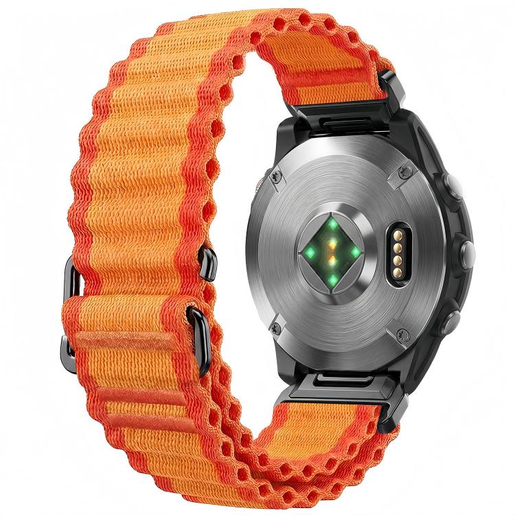 For Gamin 20mm Ocean Wave Texture Nylon Watch Band