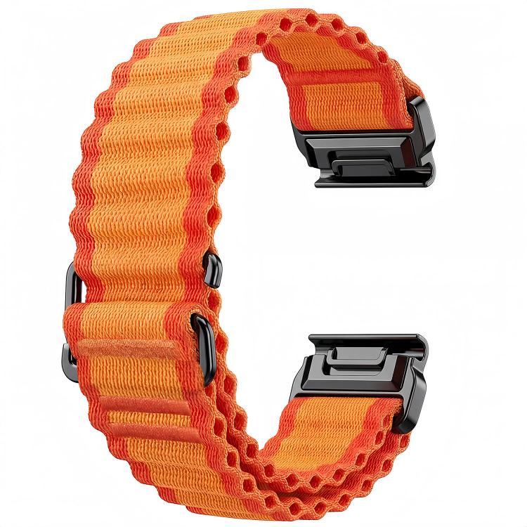 For Gamin 20mm Ocean Wave Texture Nylon Watch Band