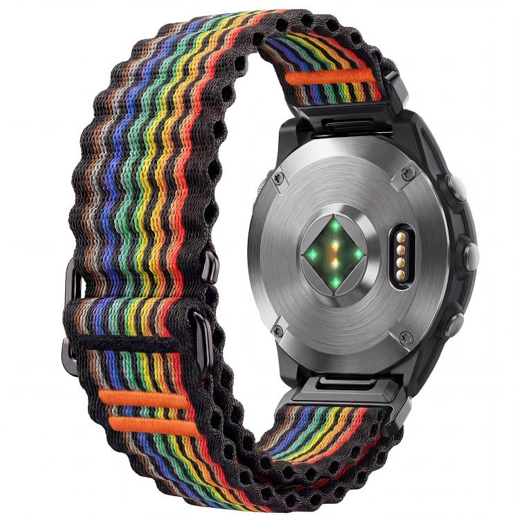 For Gamin 20mm Ocean Wave Texture Nylon Watch Band