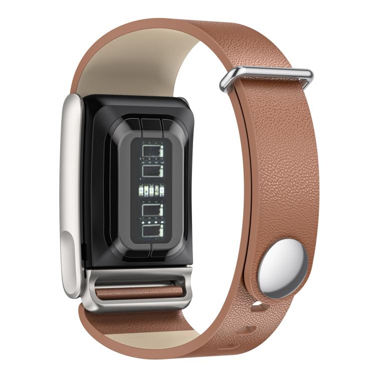For WHOOP 5.0 Electrocardiogram Slim Nail Buckle Vegan Leather Watch Band