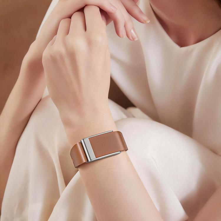 For WHOOP 5.0 Electrocardiogram Slim Nail Buckle Vegan Leather Watch Band