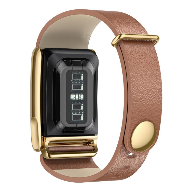 For WHOOP 5.0 Electrocardiogram Slim Nail Buckle Vegan Leather Watch Band