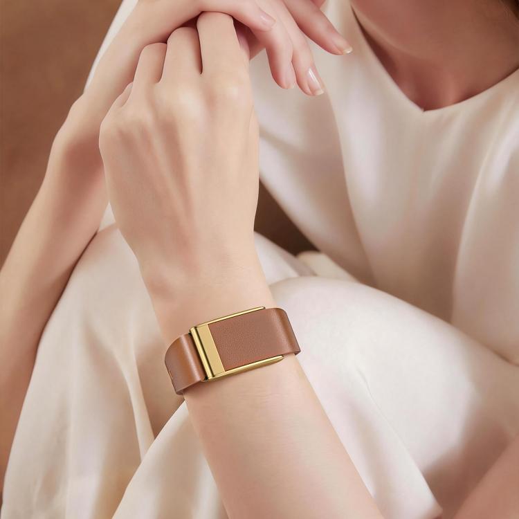 For WHOOP 5.0 Electrocardiogram Slim Nail Buckle Vegan Leather Watch Band