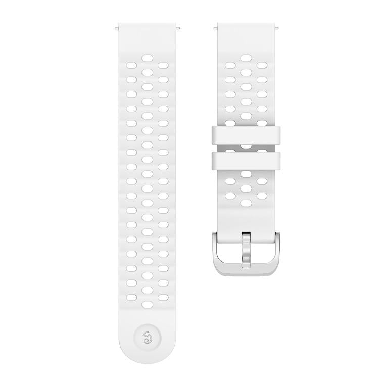 20mm Perforated Wave Textured Silicone Watch Band