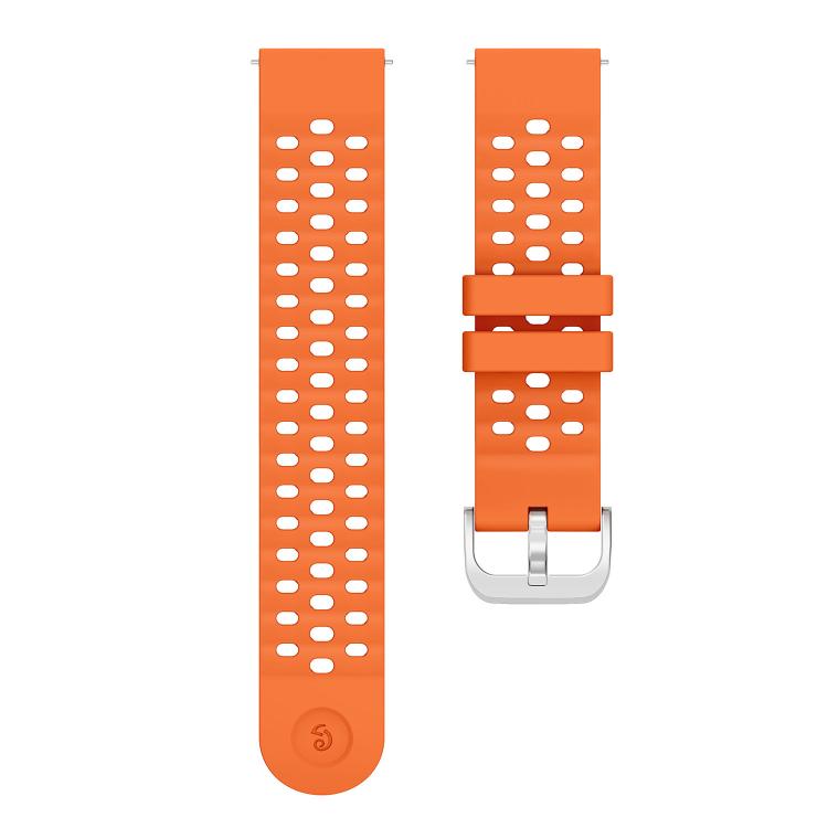 20mm Perforated Wave Textured Silicone Watch Band