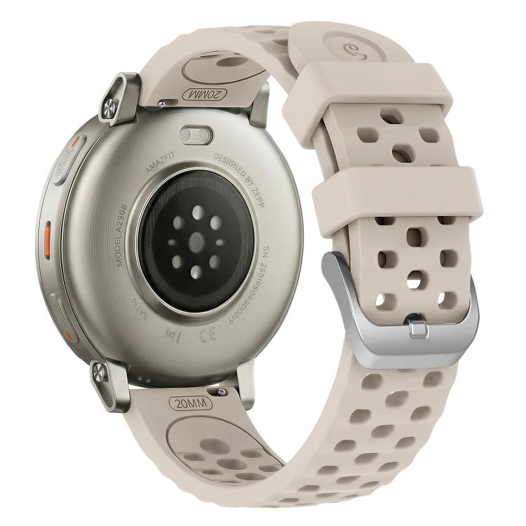 20mm Perforated Wave Textured Silicone Watch Band