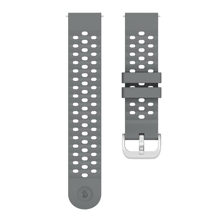 20mm Perforated Wave Textured Silicone Watch Band