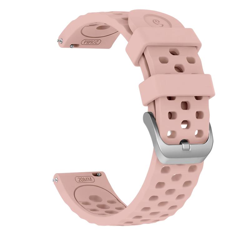 20mm Perforated Wave Textured Silicone Watch Band