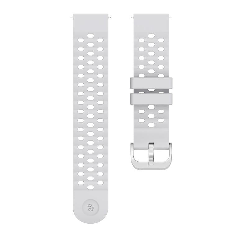 20mm Perforated Wave Textured Silicone Watch Band