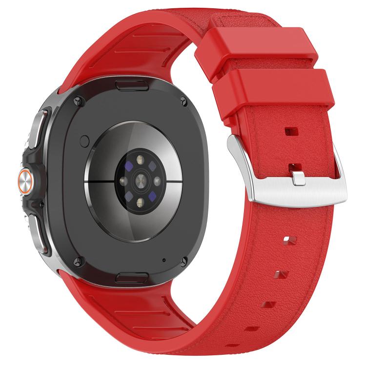 For Samsung Galaxy Watch8 / Watch8 Classic Silicone Integrated Vegan Leather Watch Band