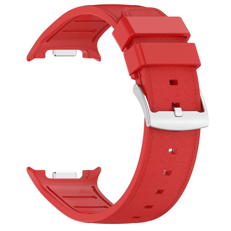 For Samsung Galaxy Watch8 / Watch8 Classic Silicone Integrated Vegan Leather Watch Band