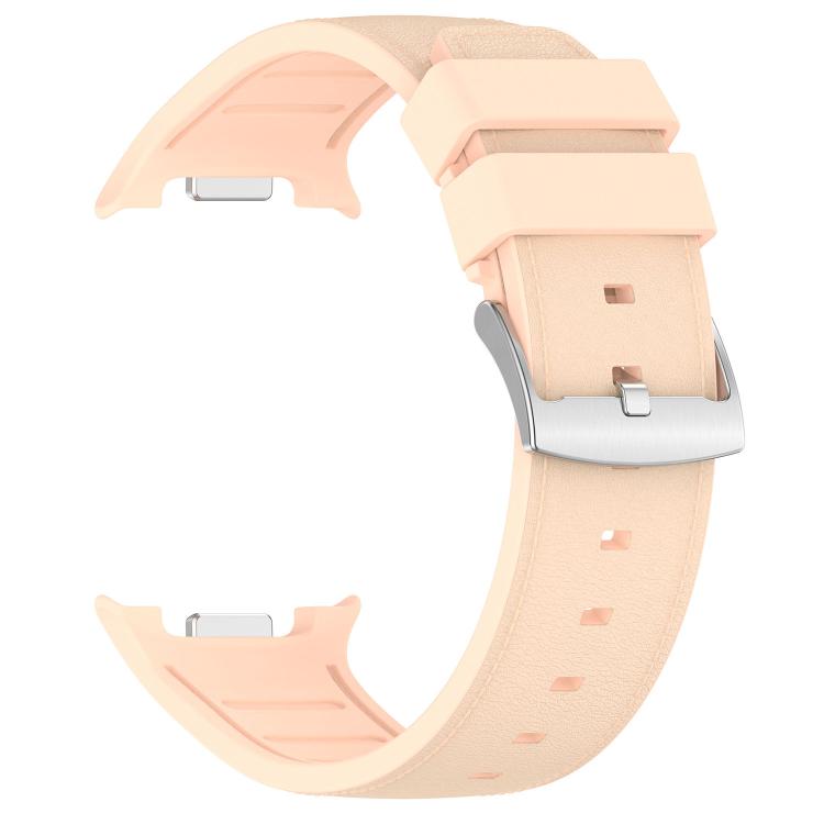 For Samsung Galaxy Watch8 / Watch8 Classic Silicone Integrated Vegan Leather Watch Band