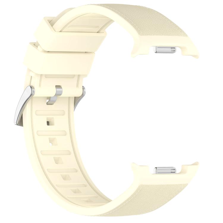For Samsung Galaxy Watch8 / Watch8 Classic Silicone Integrated Vegan Leather Watch Band