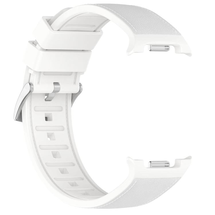 For Samsung Galaxy Watch8 / Watch8 Classic Silicone Integrated Vegan Leather Watch Band