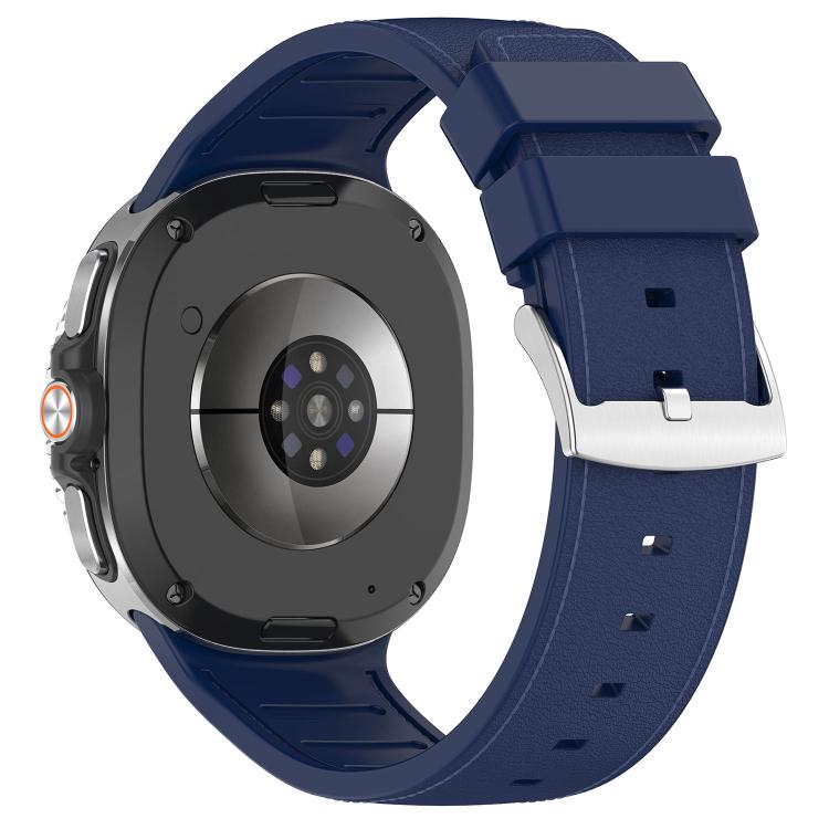 For Samsung Galaxy Watch8 / Watch8 Classic Silicone Integrated Vegan Leather Watch Band