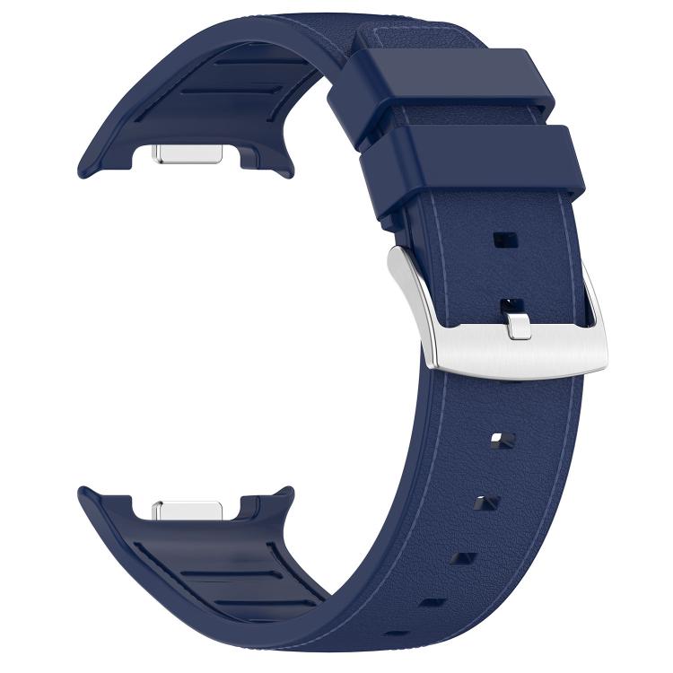 For Samsung Galaxy Watch8 / Watch8 Classic Silicone Integrated Vegan Leather Watch Band