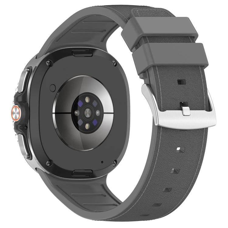 For Samsung Galaxy Watch8 / Watch8 Classic Silicone Integrated Vegan Leather Watch Band