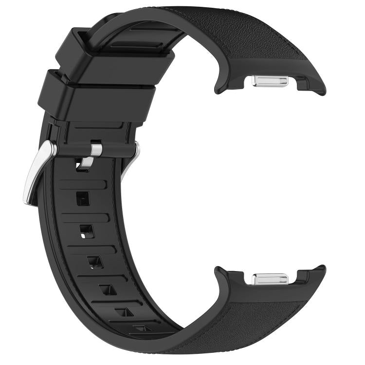 For Samsung Galaxy Watch8 / Watch8 Classic Silicone Integrated Vegan Leather Watch Band