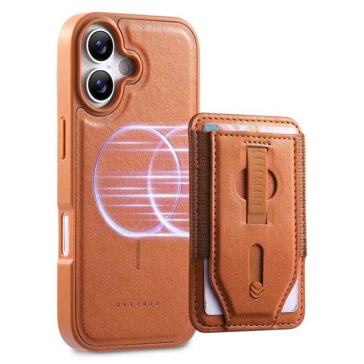 For iPhone 17 CaseNeo Retro Wristband Elastic Card Bag Magnetic Back Phone Case