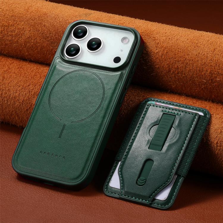 For iPhone 17 Pro Max CaseNeo Retro Wristband Elastic Card Bag Magnetic Back Phone Case