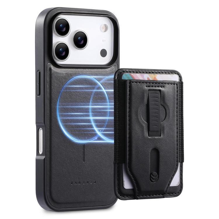 For iPhone 17 Pro Max CaseNeo Retro Wristband Elastic Card Bag Magnetic Back Phone Case