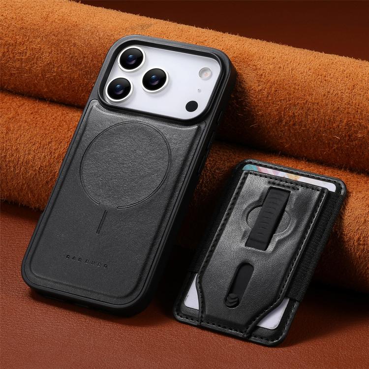 For iPhone 17 Pro Max CaseNeo Retro Wristband Elastic Card Bag Magnetic Back Phone Case