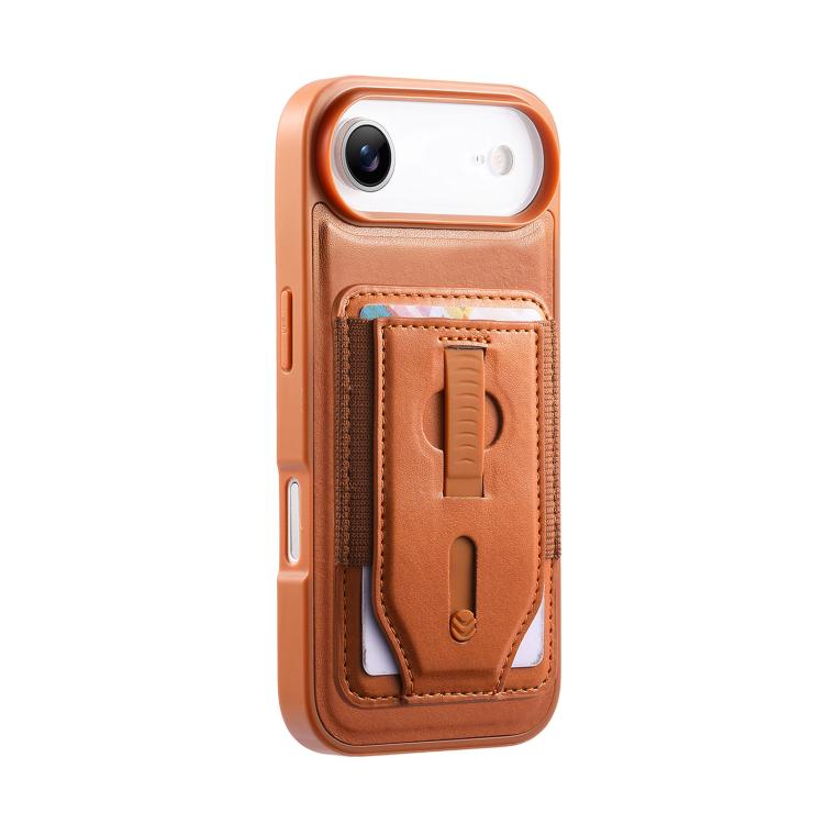 For iPhone Air CaseNeo Retro Wristband Elastic Card Bag Magnetic Back Phone Case