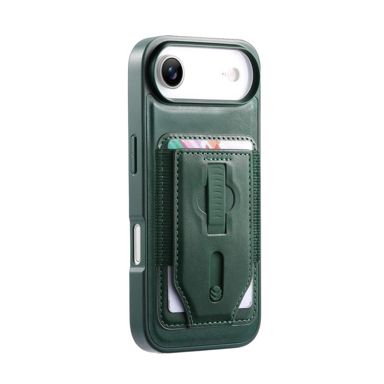 For iPhone Air CaseNeo Retro Wristband Elastic Card Bag Magnetic Back Phone Case