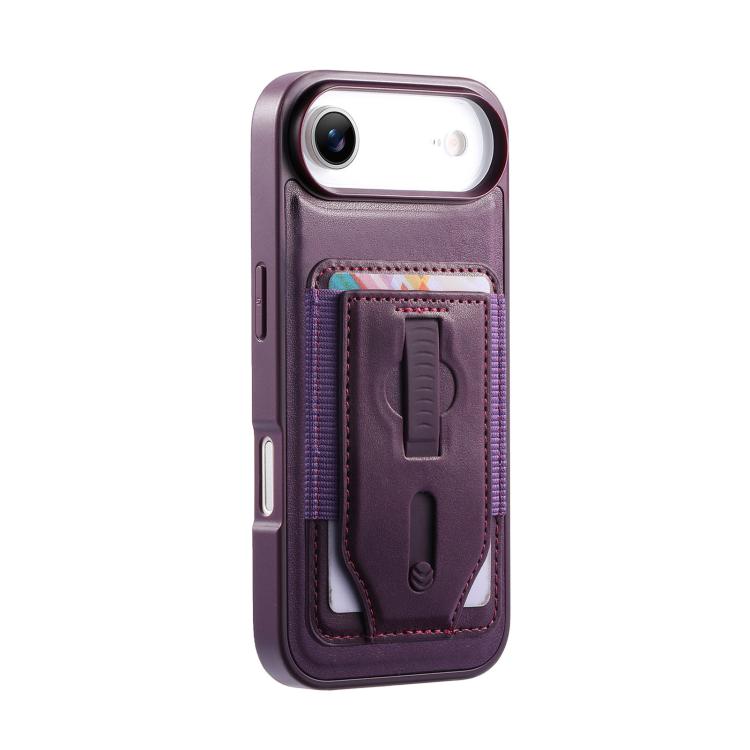 For iPhone Air CaseNeo Retro Wristband Elastic Card Bag Magnetic Back Phone Case
