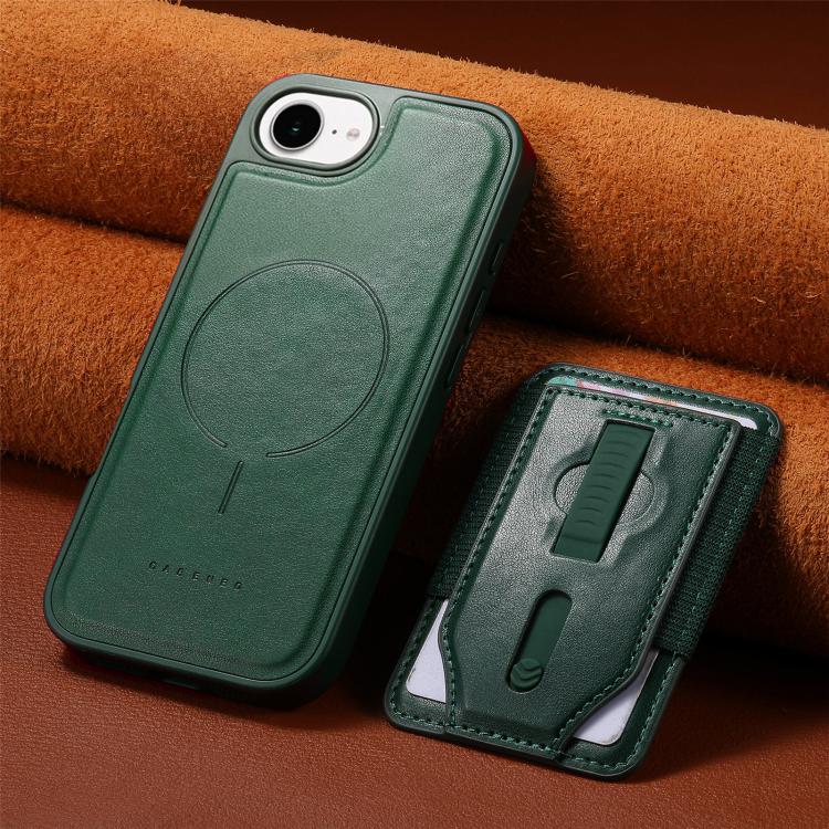 For iPhone 17e / 16e CaseNeo Retro Wristband Elastic Card Bag Magnetic Back Phone Case